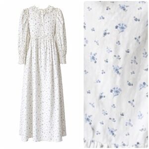 ANDION Floral Maxi Cottagecore Dress